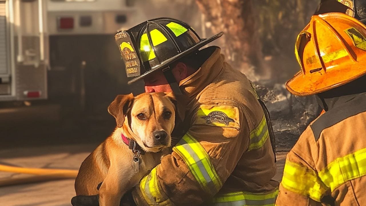 Dog Rescued from Riverside County House Fire - The Animal Cave