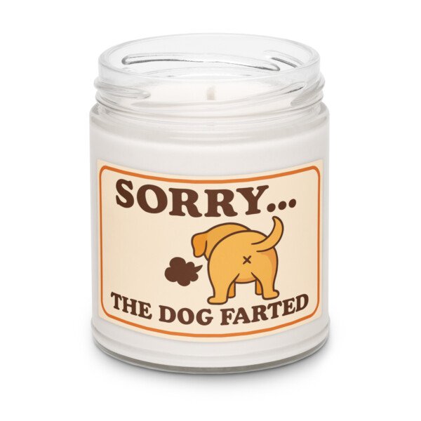 Sorry... The Dog Farted Scented Candle – A Quirky and Calming Gift - Image 3