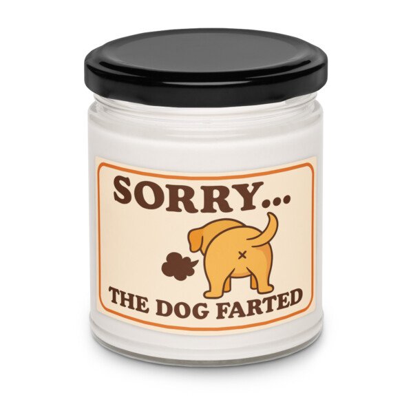 Sorry... The Dog Farted Scented Candle – A Quirky and Calming Gift - Image 2