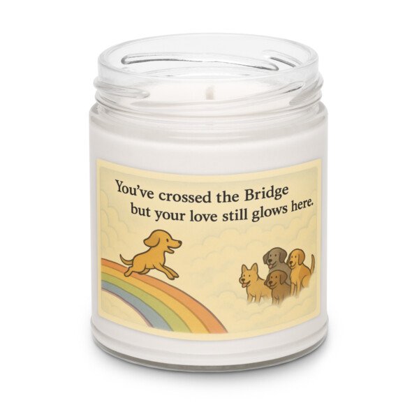 Rainbow Bridge Memorial Candle – A Heartfelt Tribute to Your Beloved Pet - Image 3