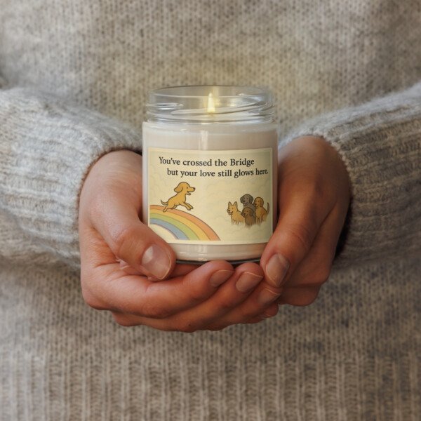 Rainbow Bridge Memorial Candle – A Heartfelt Tribute to Your Beloved Pet - Image 4