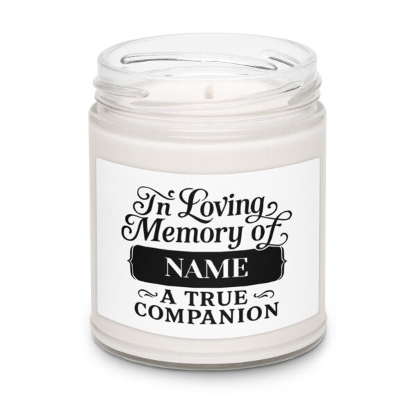 Custom Pet Name Memorial - In Memory Of - Candle - Image 3