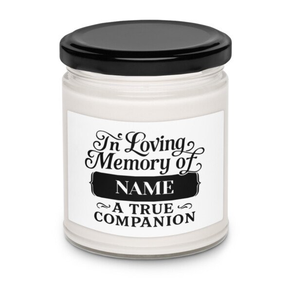 Custom Pet Name Memorial - In Memory Of - Candle - Image 2