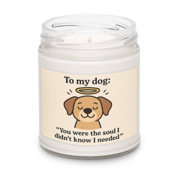 "To My Dog" Memorial Candle - Image 2